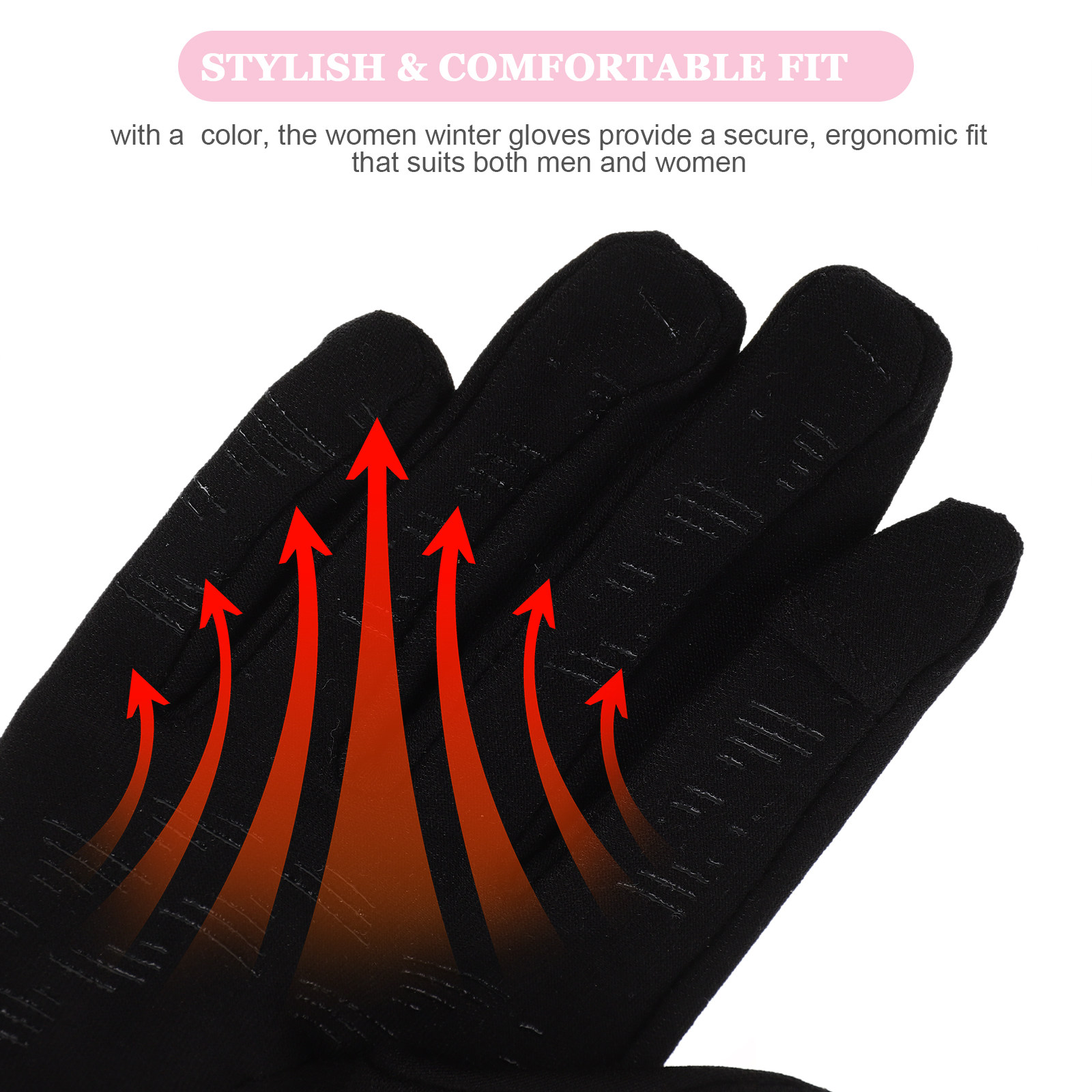 Black L Fit Women Ski Gloves T - đánh giá và giá Winter Glove Insulated